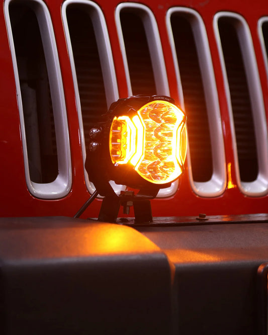 Par de Luces LED Blancas V-Ultra de 5 pulgadas con Ambar DRL 172W Auxbeam