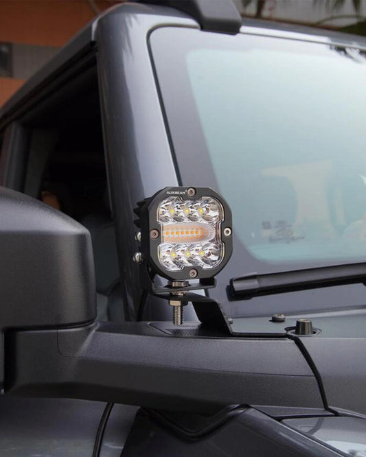 Par de Luces LED Blancas XP-Ultra de 3 pulgadas con Ambar 96W 6 modos Auxbeam