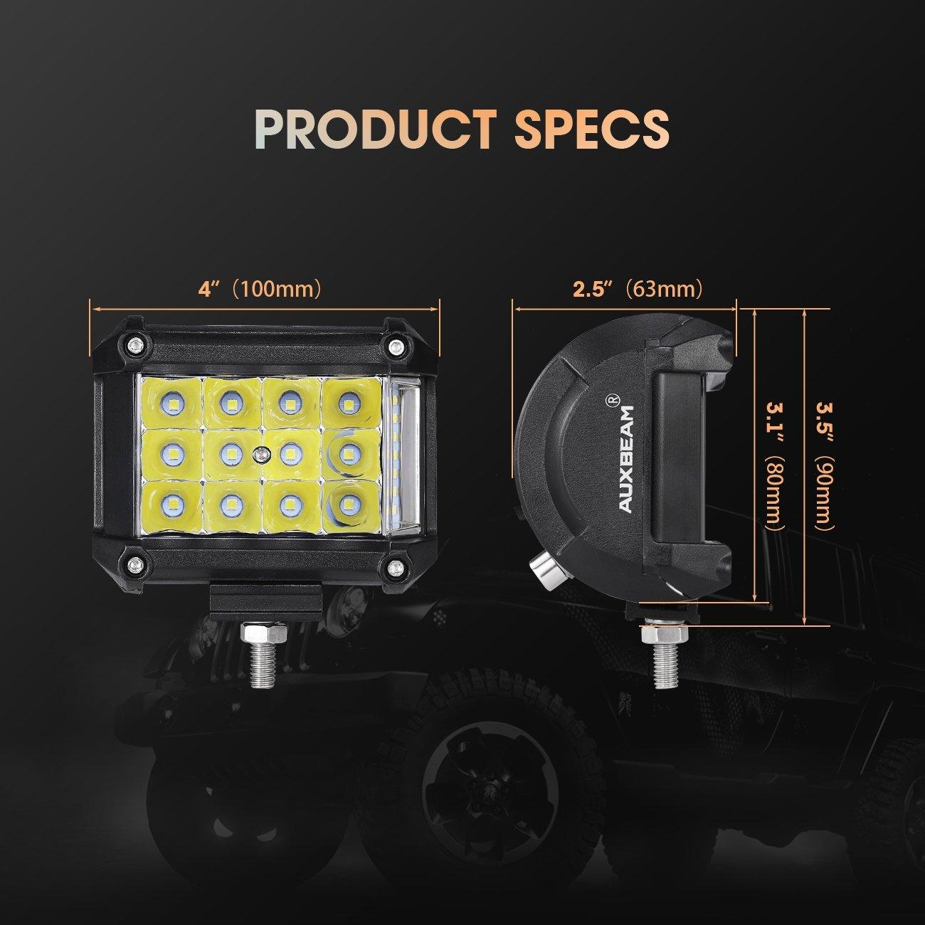 Par de Luces LED de 4 pulgadas 36W Auxbeam