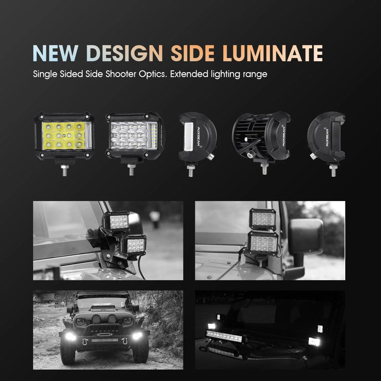Par de Luces LED de 4 pulgadas 36W Auxbeam