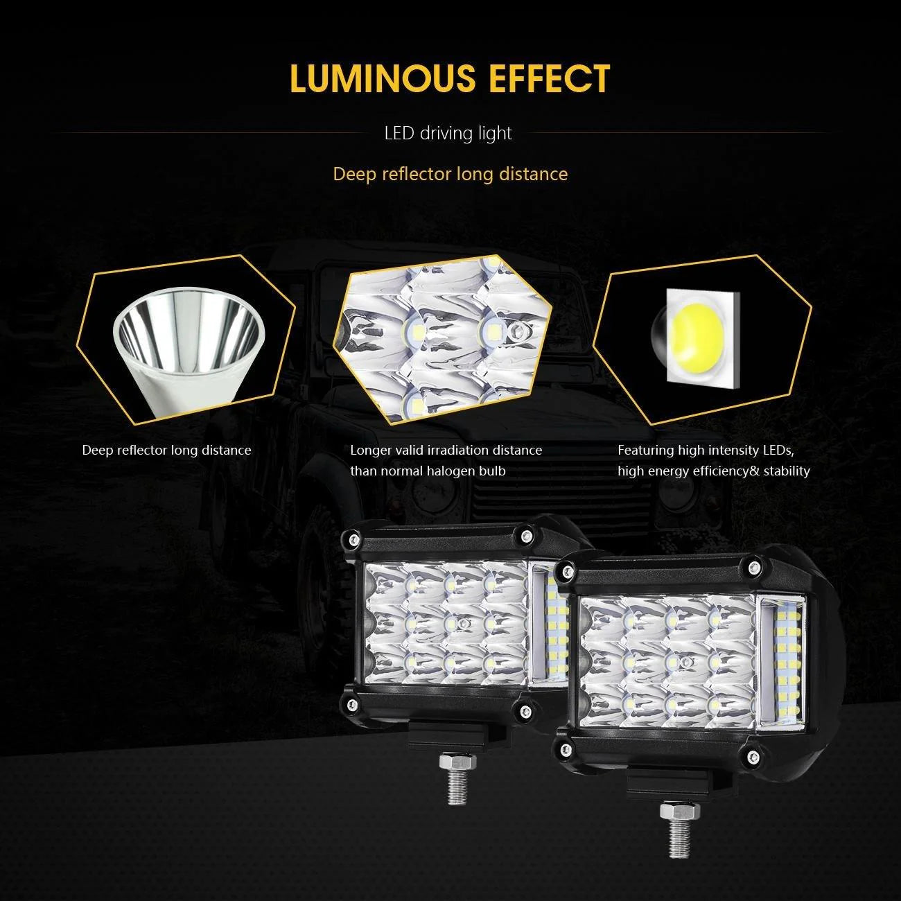 Par de Luces LED de 4 pulgadas 36W Auxbeam