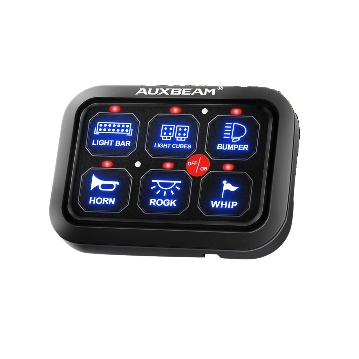 Panel de interruptores BC60 6 GANG LED Azul Auxbeam Switch Panel