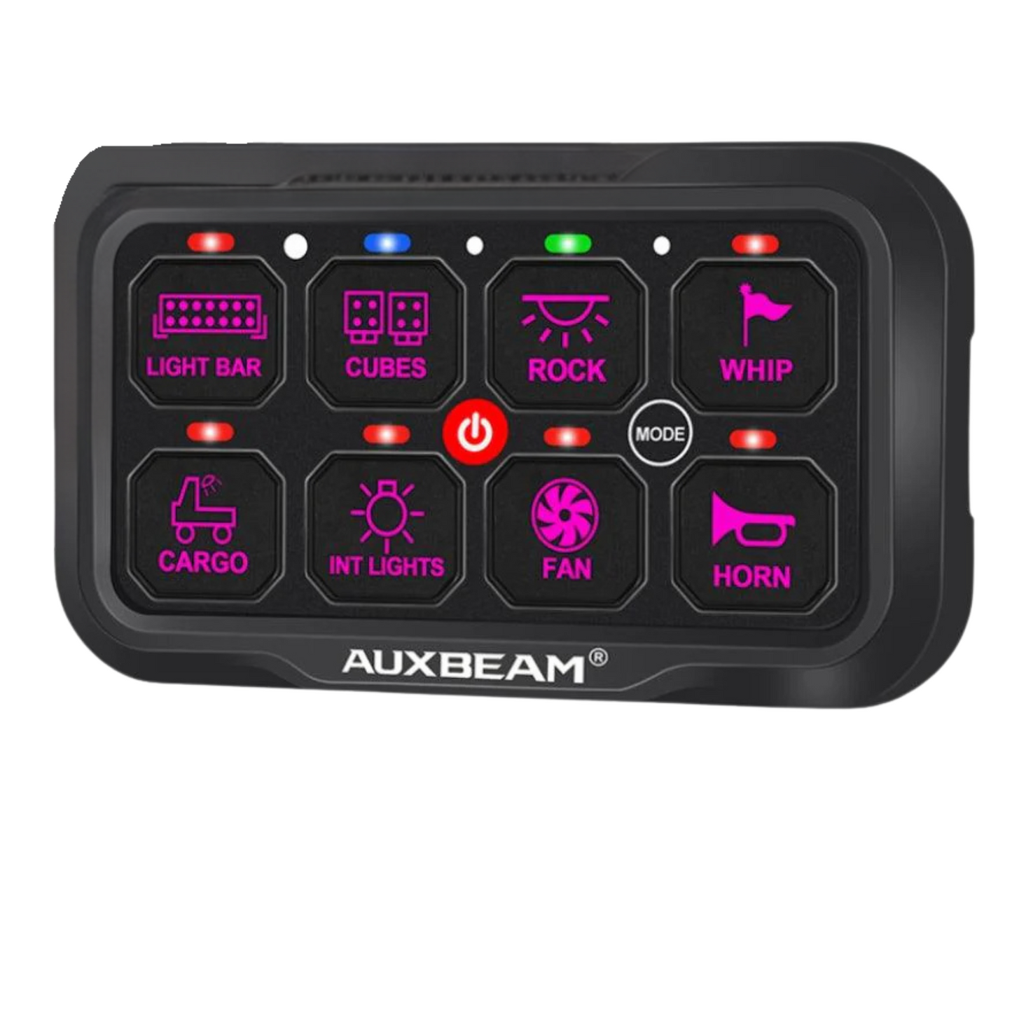 Panel de interruptores de 8 botones AR-800 RGB Auxbeam Switch Panel