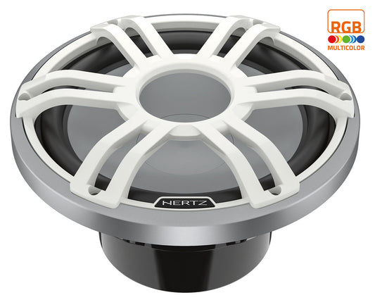 Subwoofer Marino de 12" con LED 1000w Blanco 2 Ohms HMS 12 S2-LD-SW HERTZ