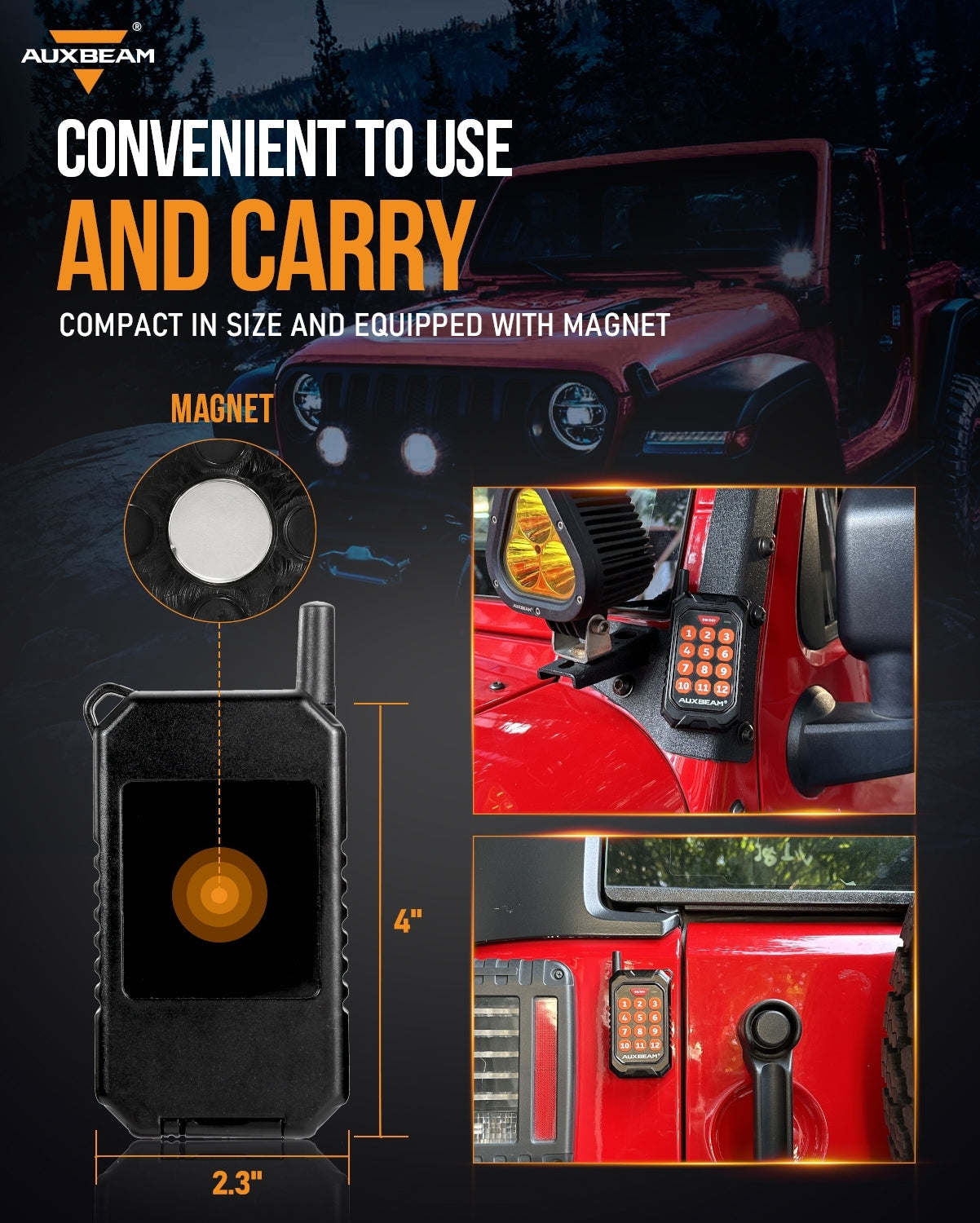 Panel de interruptores AC-1200 RGB con App y Control Remoto Auxbeam Switch Panel