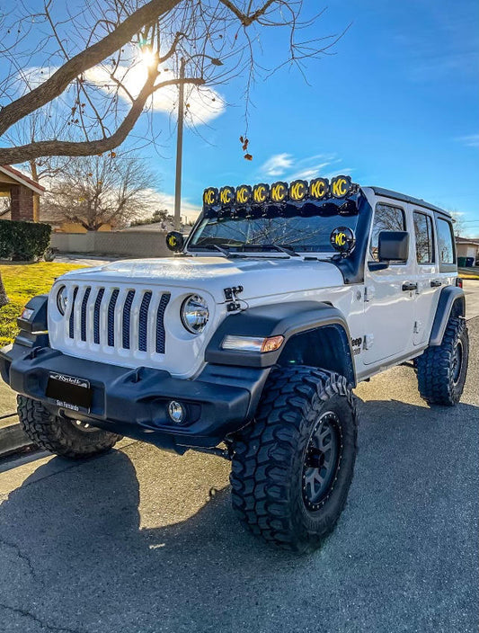 Barra LED Pro6 de 50" 8 Luces para JEEP WRANGLER/ GLADIATOR KC HILITES