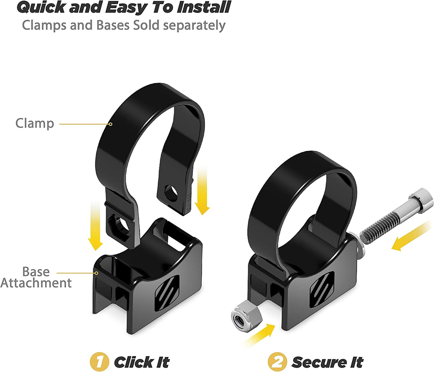 Abrazaderas de Tubo para Soportes para Powersports SCOSCHE
