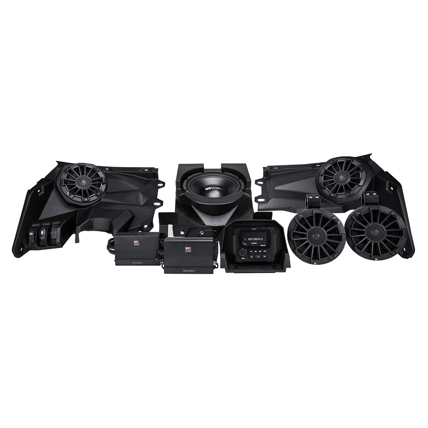 STAGE 5 Panel de Montaje para CAN-AM 4 Bocinas,1 Subwoofer, MBQX-STG5-1 MB QUART