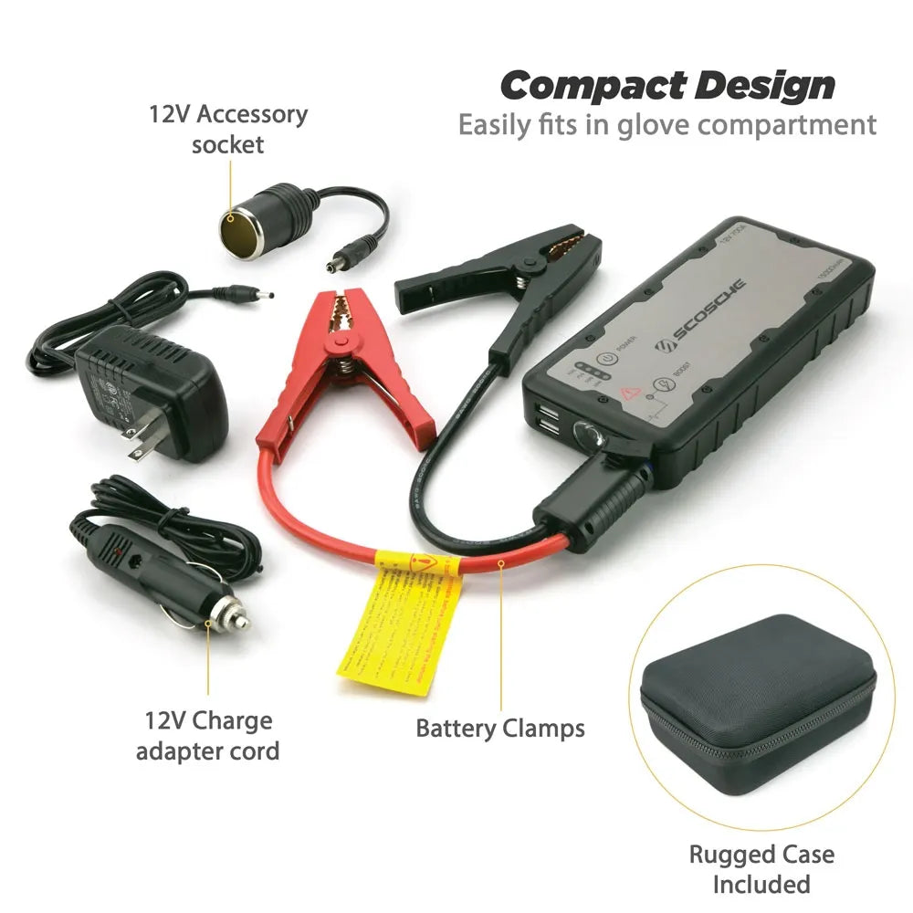 Arrancador Para Carros Portatil 700 Amperios con Linterna y Puerto USB SCOSCHE
