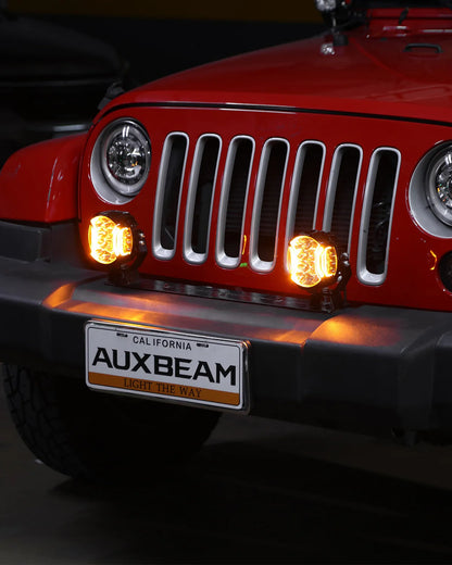 Par de Luces LED Blancas V-Ultra de 5 pulgadas con Ambar DRL 172W Auxbeam