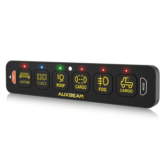 Panel de interruptores de 6 botones (DELGADO) RGB AS-600, Auxbeam Switch Panel