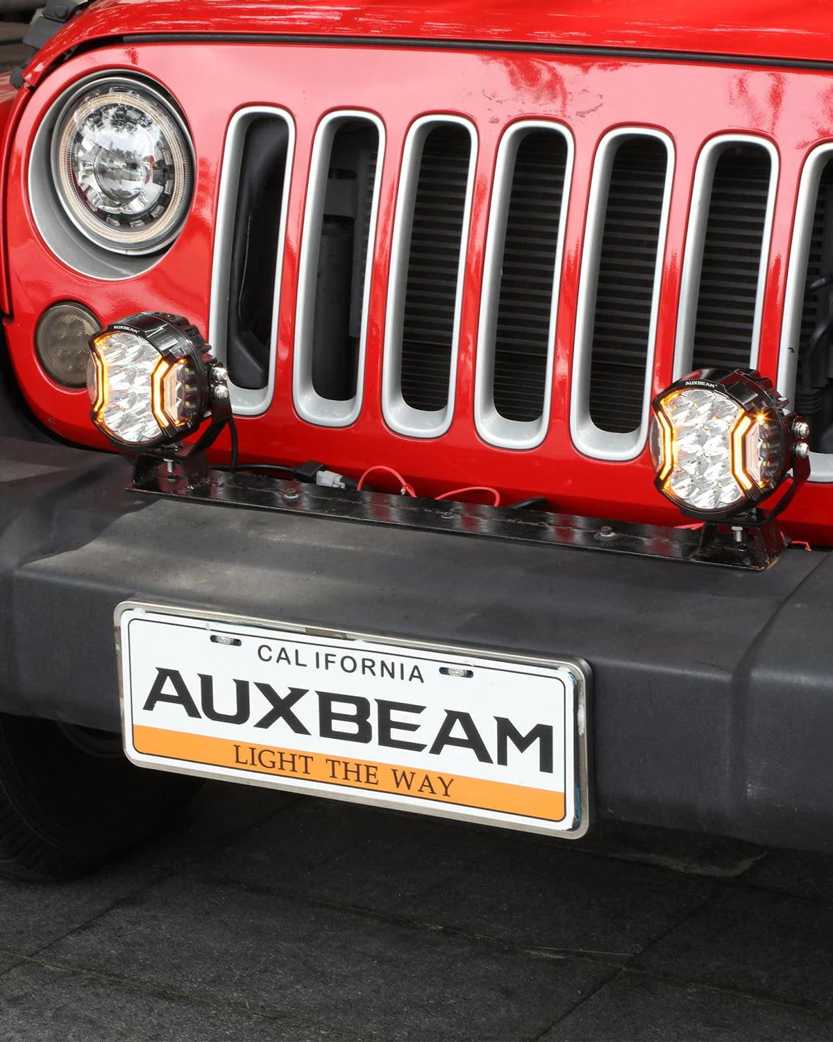 Par de Luces LED Blancas V-Ultra de 5 pulgadas con Ambar DRL 172W Auxbeam