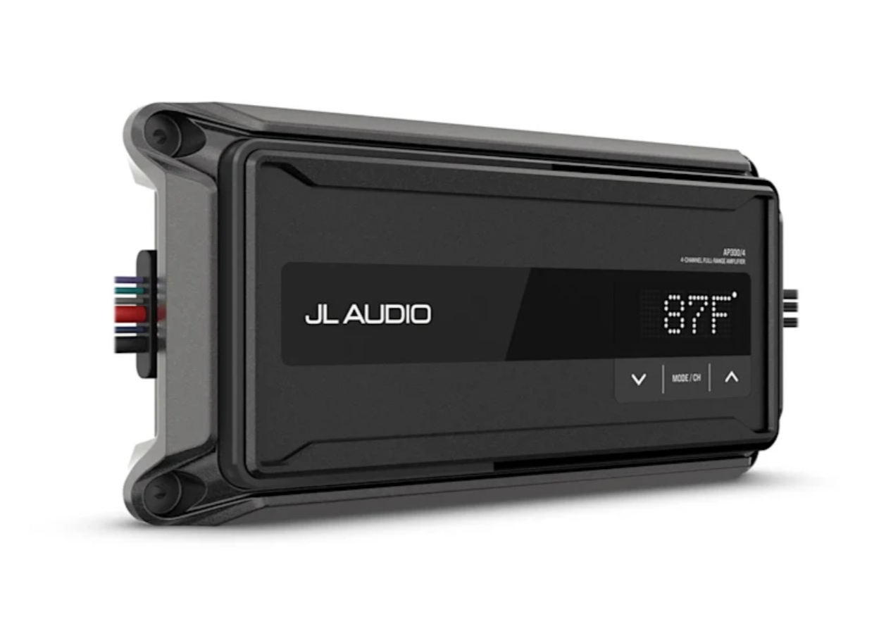 JL Audio AP300/4 Amplificador Clase D de 4 Canales 300W RMS Marino y Powersports