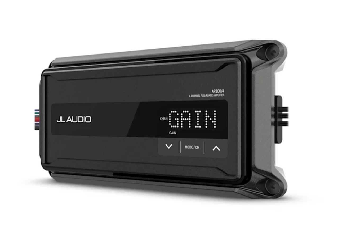 JL Audio AP300/4 Amplificador Clase D de 4 Canales 300W RMS Marino y Powersports