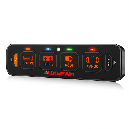 Panel de interruptores de 4 botones (delgado) RGB AS-R40, Auxbeam Switch Panel