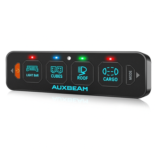 Panel de interruptores de 4 botones (delgado) AS-400 RGB, Auxbeam Switch Panel