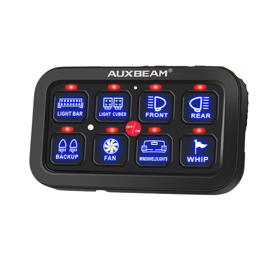 Panel de interruptores de 8 botones Azul BB80 8 GANG Auxbeam Switch Panel