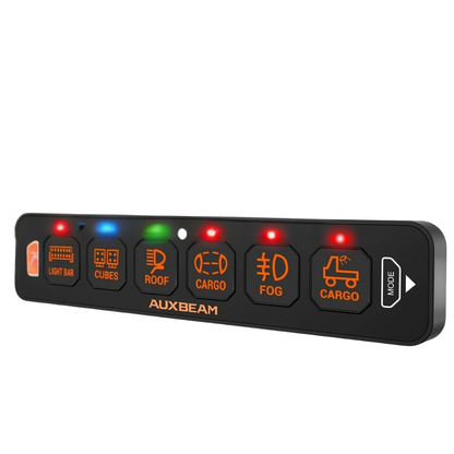 Panel de interruptores de 6 botones (delgado) RGB AS-R60 Auxbeam Switch Panel