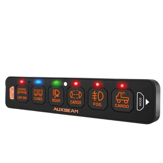 Panel de interruptores de 6 botones (delgado) RGB AS-R60 Auxbeam Switch Panel