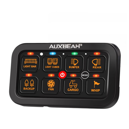 Panel de interruptores de 8 botones RA80 RGB Auxbeam Switch Panel