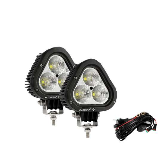 Par de Luces LED T4 de 4 pulgadas 90W Blancas Auxbeam