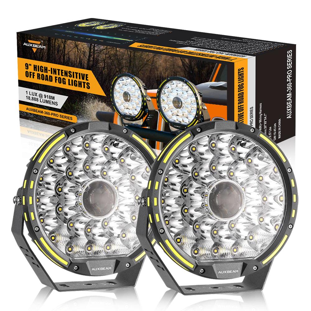 Par de Luces LED 360-PRO de 9 pulgadas 270W Auxbeam