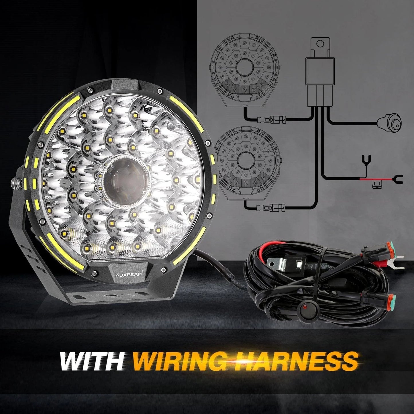 Par de Luces LED 360-PRO de 9 pulgadas 270W Auxbeam