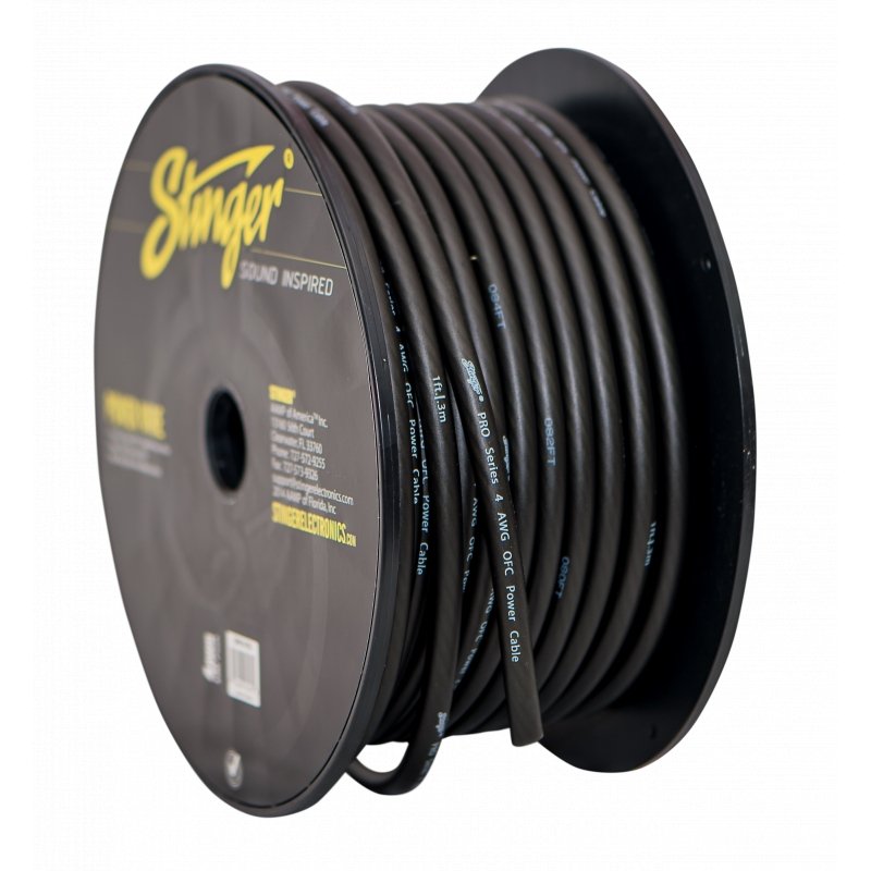 Rollo de Cable PRO de Corriente/ Alimentacion Calibre 4 100 Pies STING ...