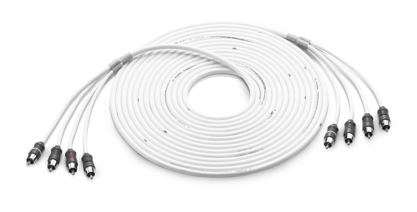 Cable RCA Marinos Blancos de 4 Canales JL AUDIO